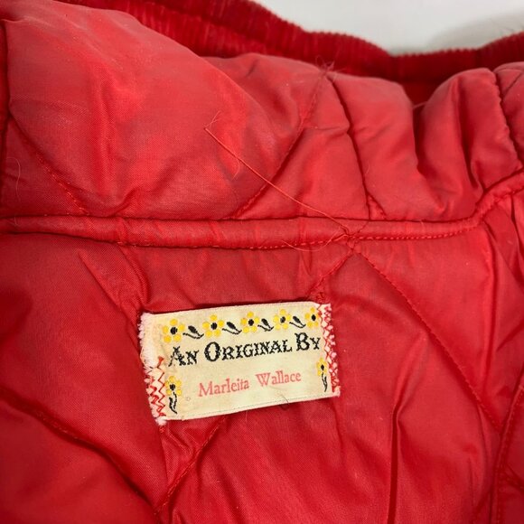 70s Inuit Eskimo Fur Trim Corduroy Coat Boho By Tlingint Artist Marleita Wallace - Picture 7 of 13